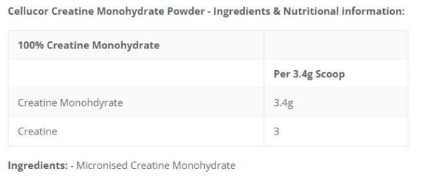 Cellucor Performance Creatine - 0.306 кг. - Image 2